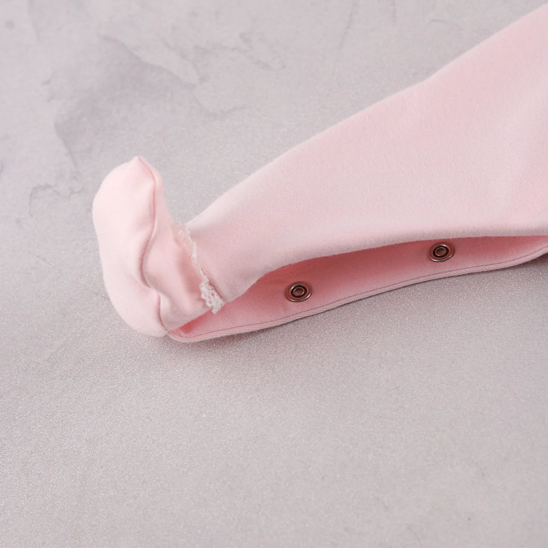 Emile et Rose Madeleine baby girls pink newborn babygrow with leg popper fastening detail