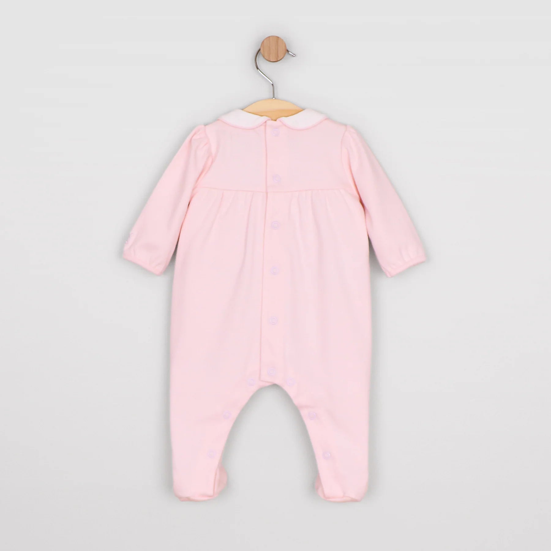 Emile et Rose Matilda pale pink romper and hat set from back