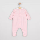 Emile et Rose Matilda pale pink romper and hat set from back
