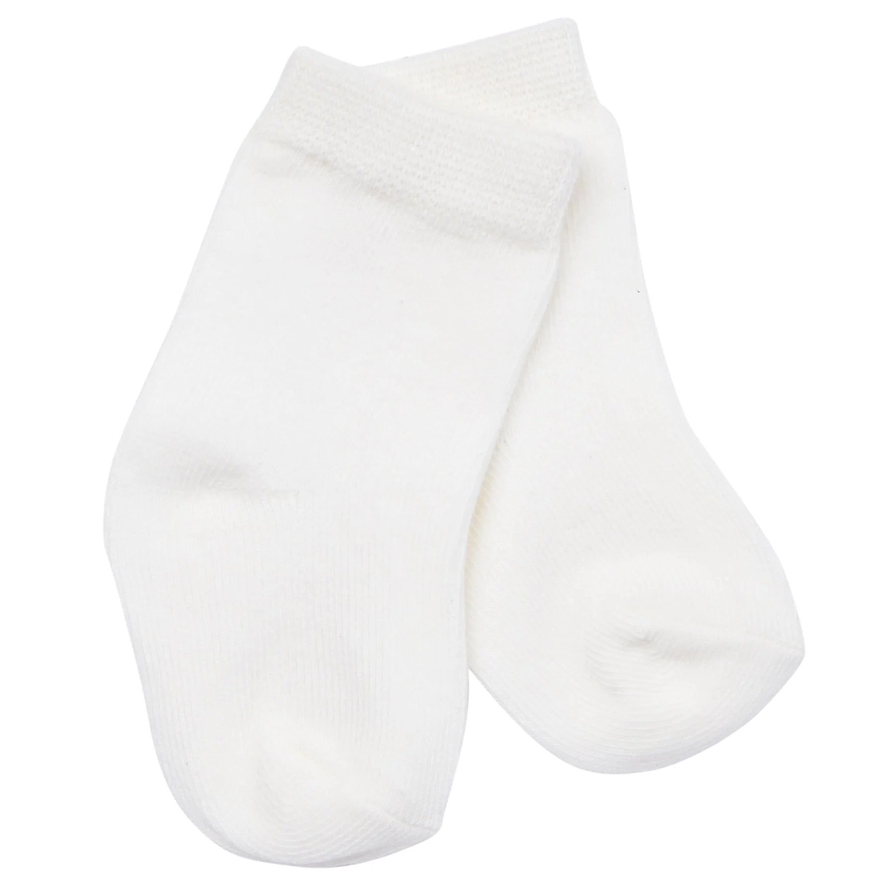 Emile et Rose Avery Unisex soft ivory cotton baby socks 