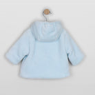  Emile et Rose Axel pale blue baby fleece jacket with hood and 3D teddy detail