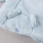 Back view of the Emile et Rose Axel pale blue boys baby fleece jacket