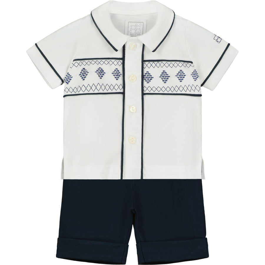 Emile et Rose Frank Baby Boy Navy Smart Outfit Set