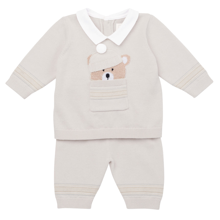 Emile et Rose Hudson Unisex Baby Stone Two Piece Set