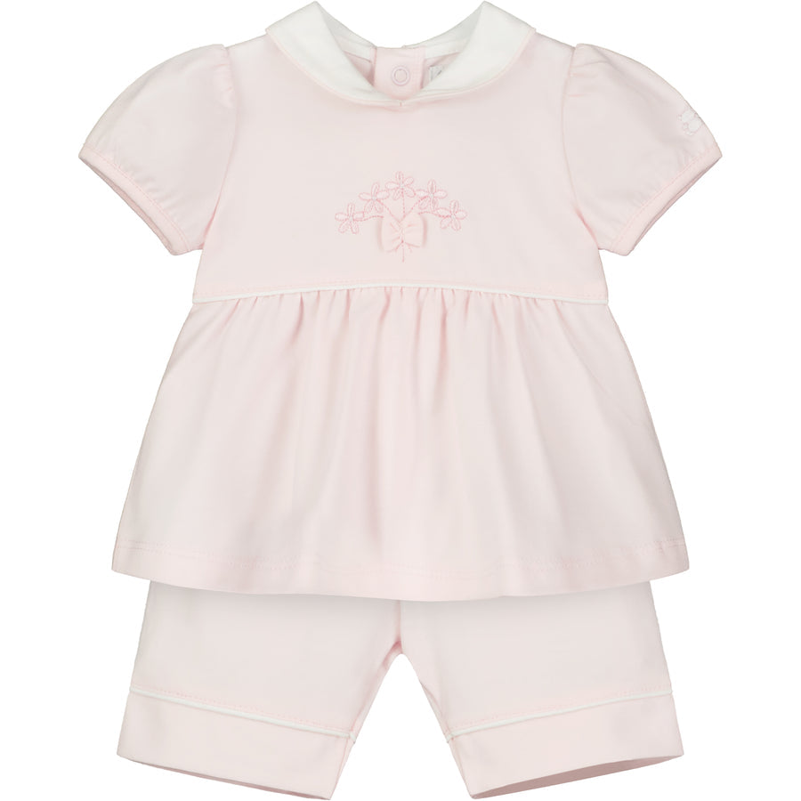 Emile et Rose Faye Baby Girl Pink Floral Occasion Outfit