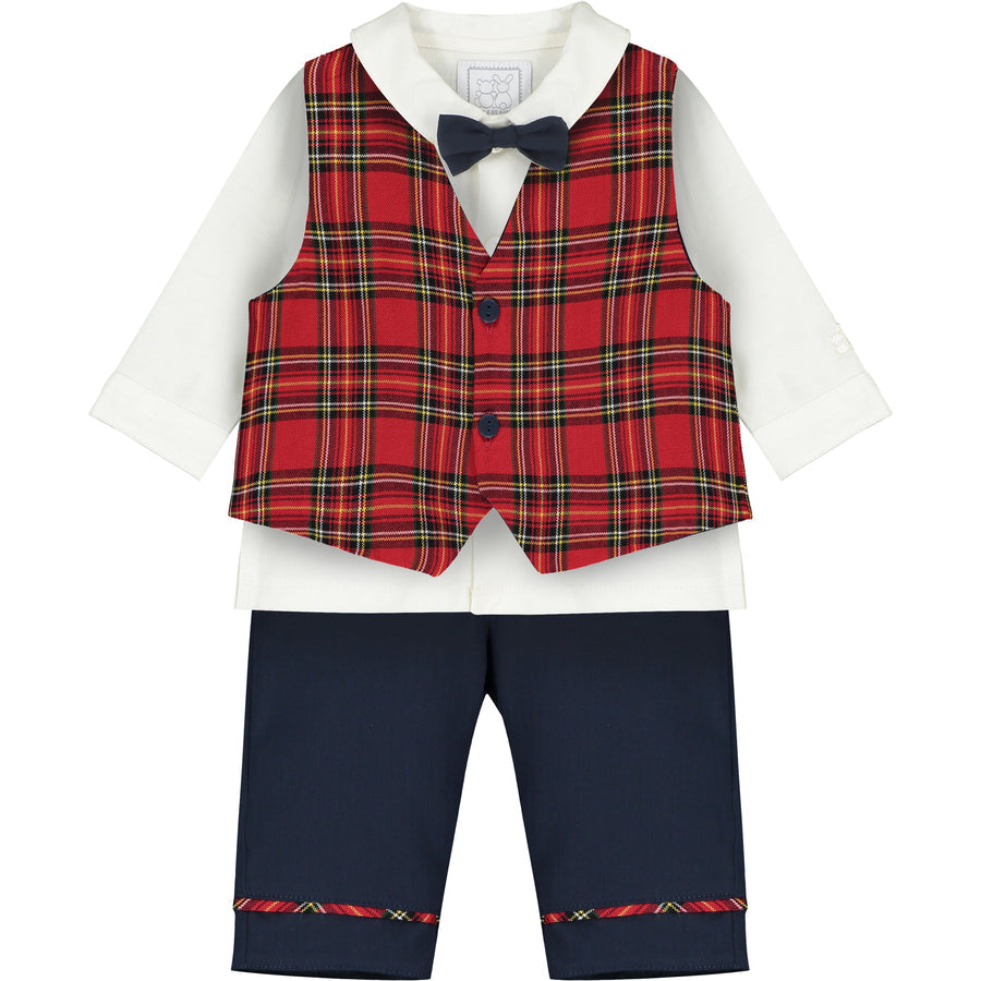 Emile et Rose Boys Campbell Christmas Tartan Outfit Set