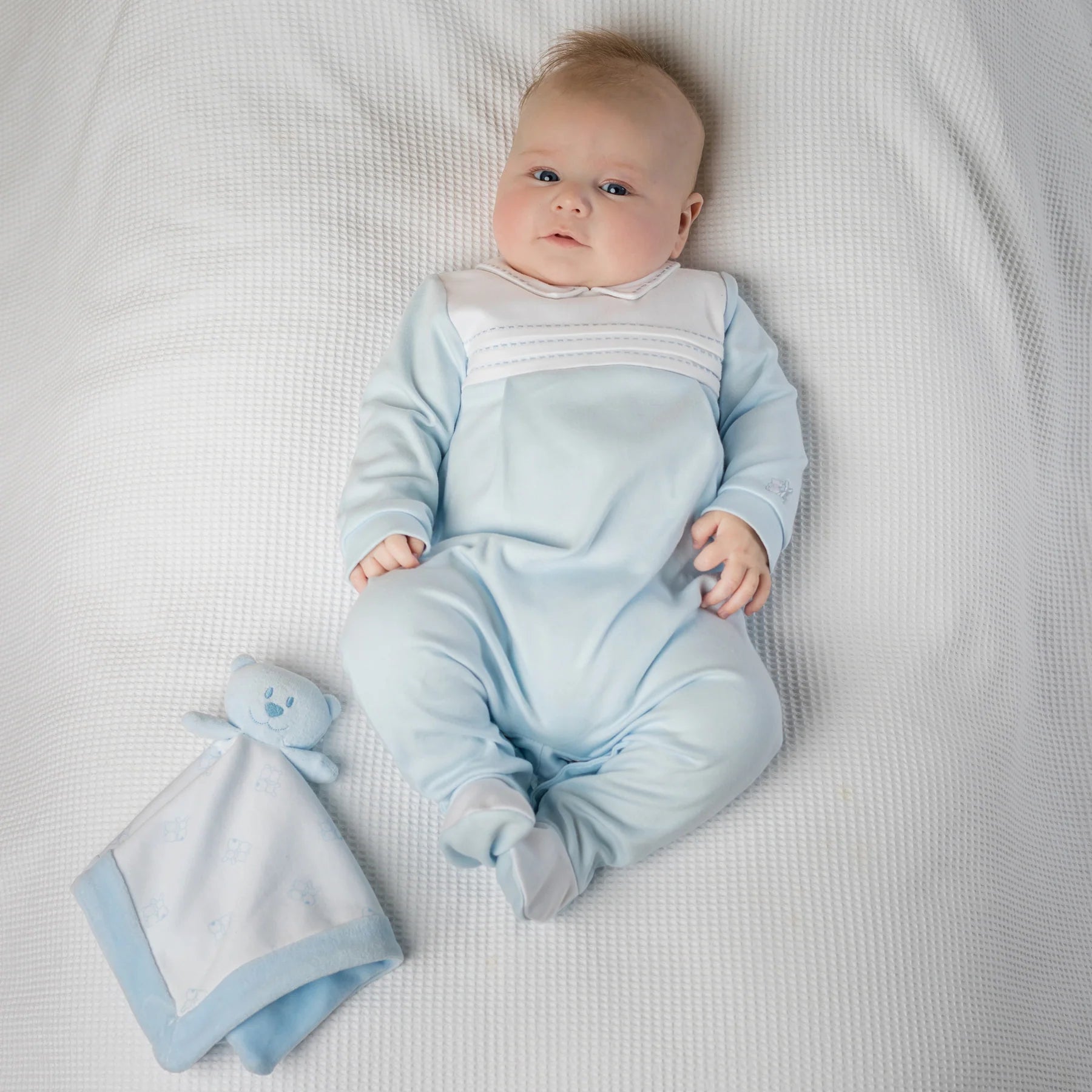 Emile et Rose Gavin baby comforter blanket with teddy bear head for newborn baby boy gift