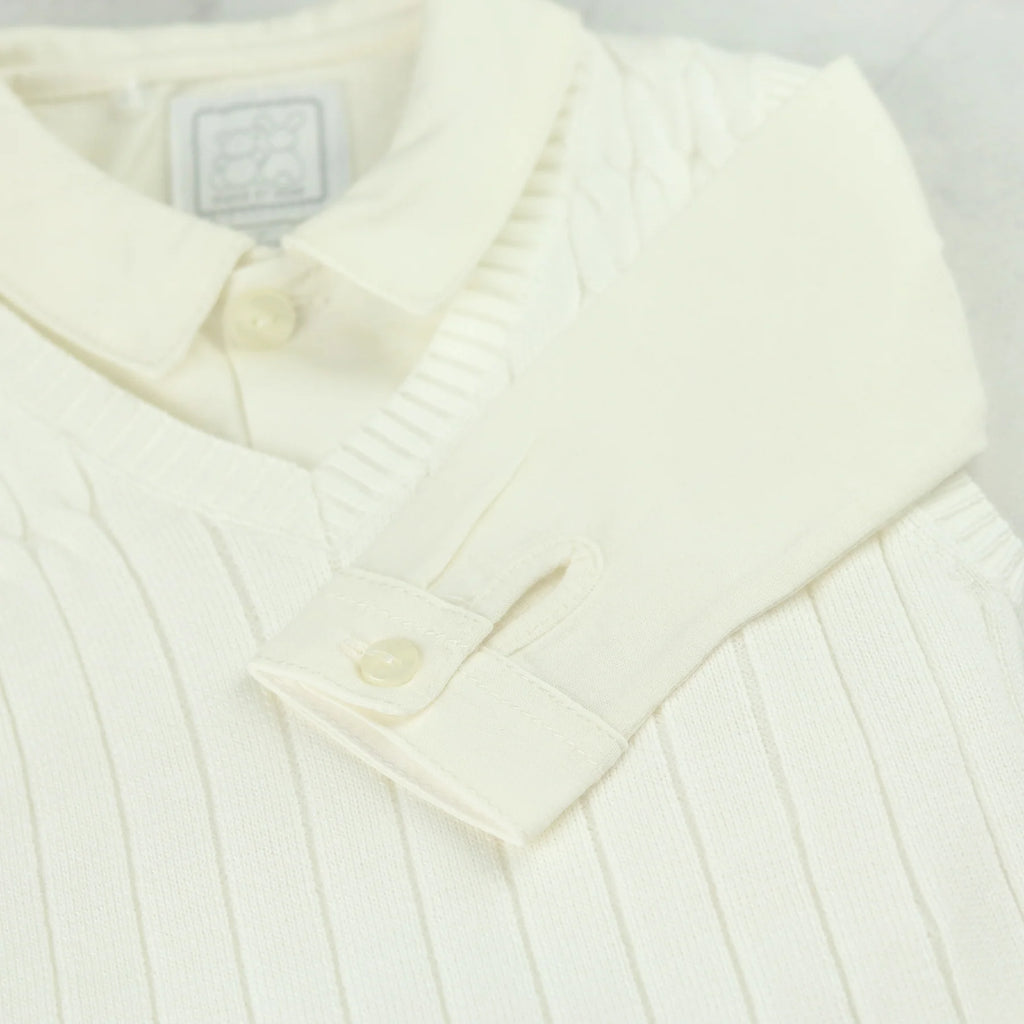 Emile et Rose George ivory trousers baby boys christening outfit