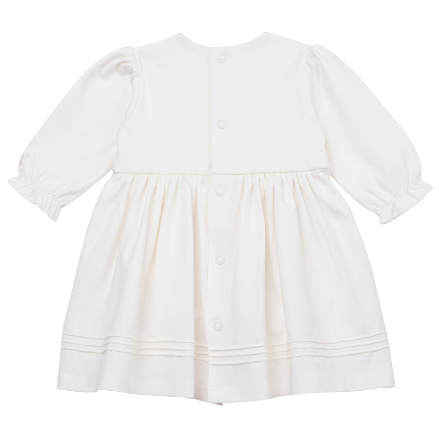 Emile et Rose Harper Baby Girl Ivory Dress From Back