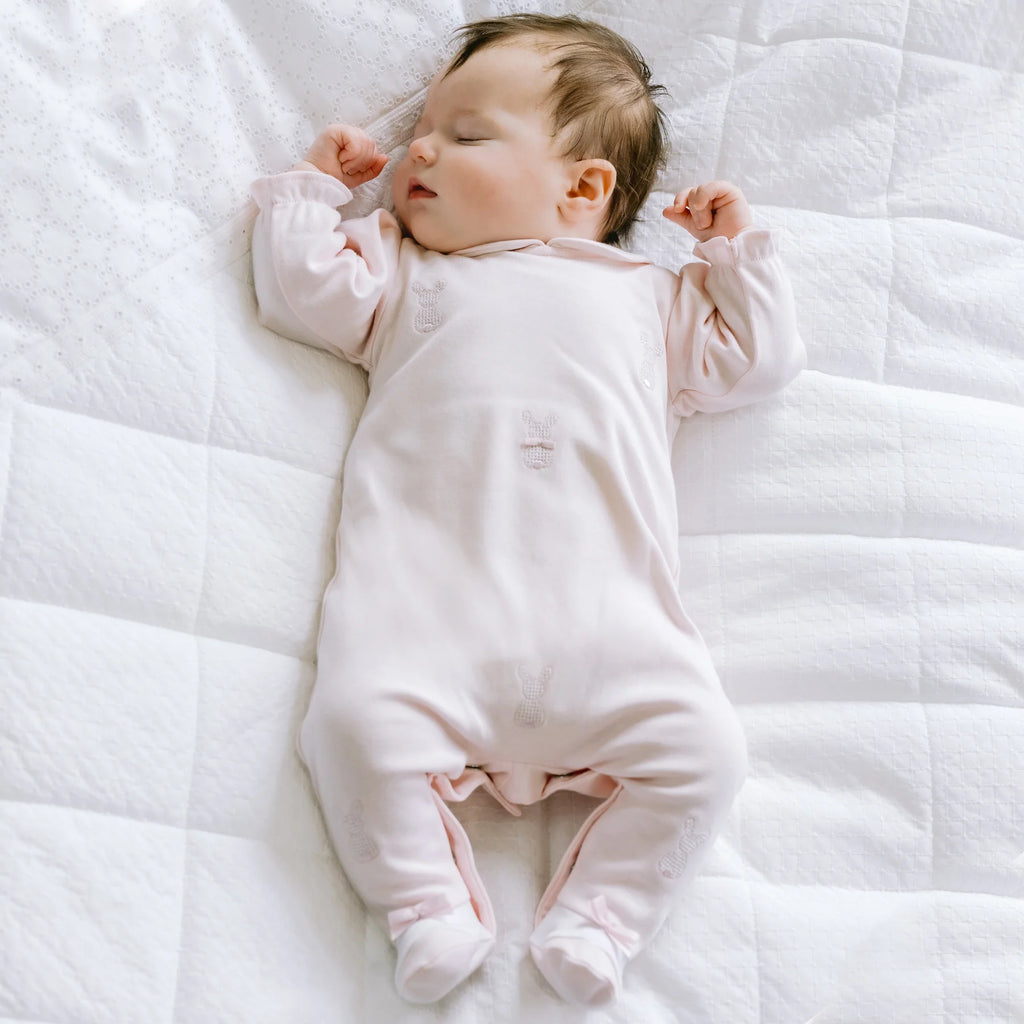 Emile et Rose Kallie Pink Bunny Babygrow & Hat Set 