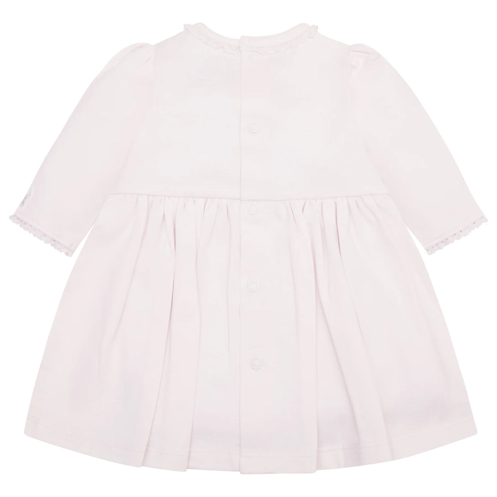 Emile et Rose Kamelia pink baby girls dress with full popper back opening For changing 