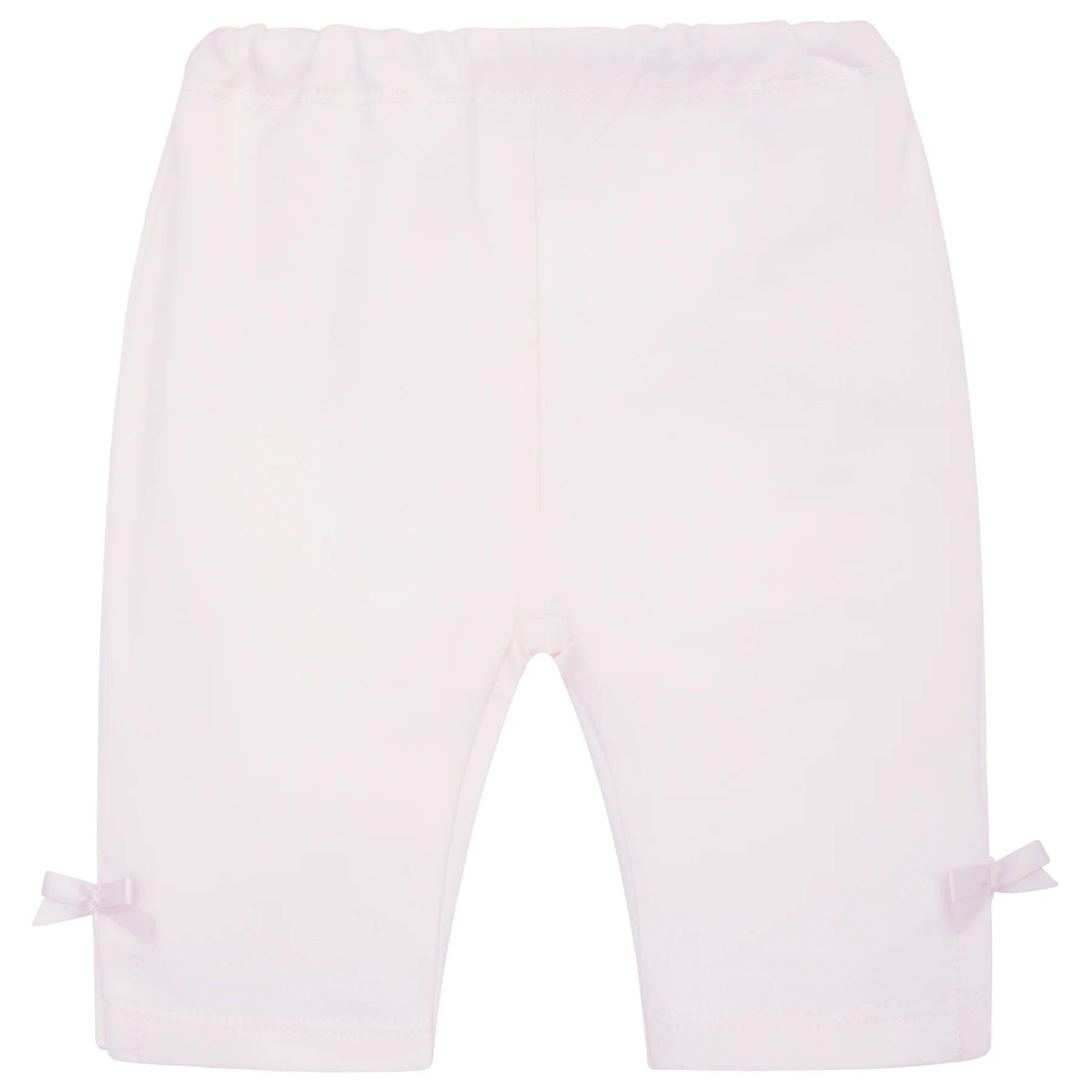 Emile et Rose Kate baby girls pink trousers with bow ankle detail.