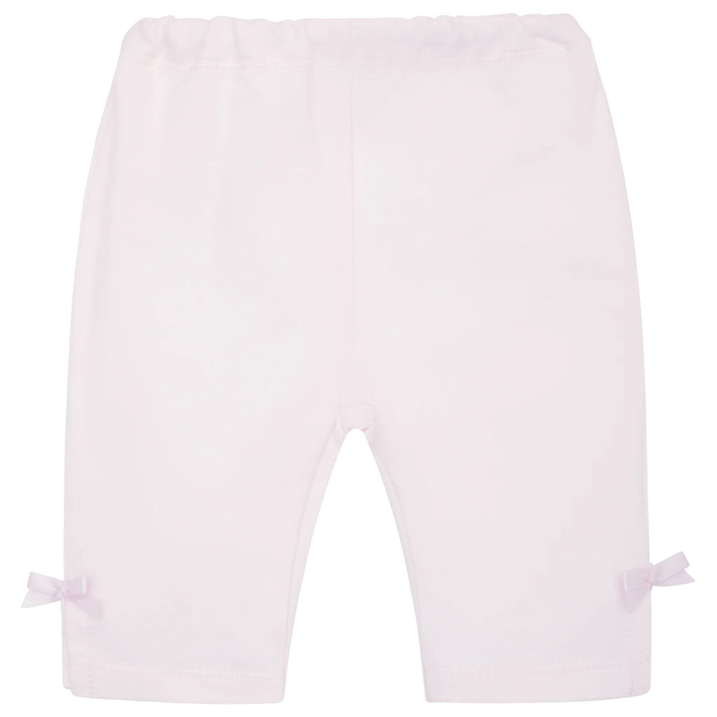 Emile et Rose Kate baby girls pink trousers with bow ankle detail.