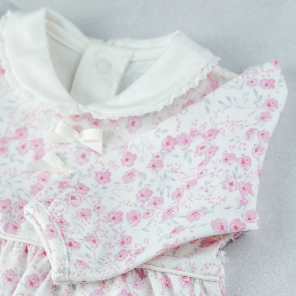 Emile et Rose Kylie girls babygrow set Sleeve and collar details 