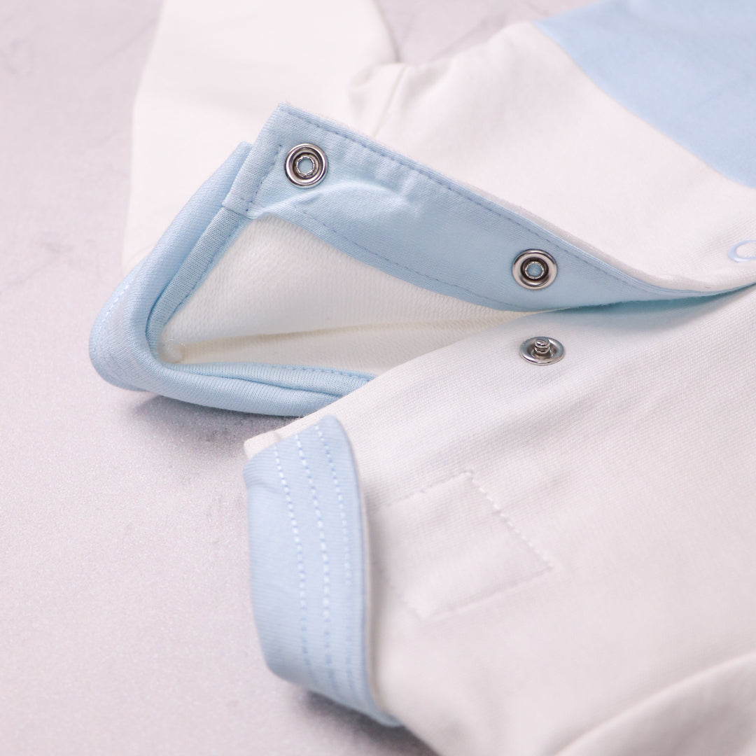 Emile et Rose baby boys babygrow popper fastening back detail 