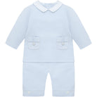 Emile et Rose baby boys blue smart outfit front flat lay