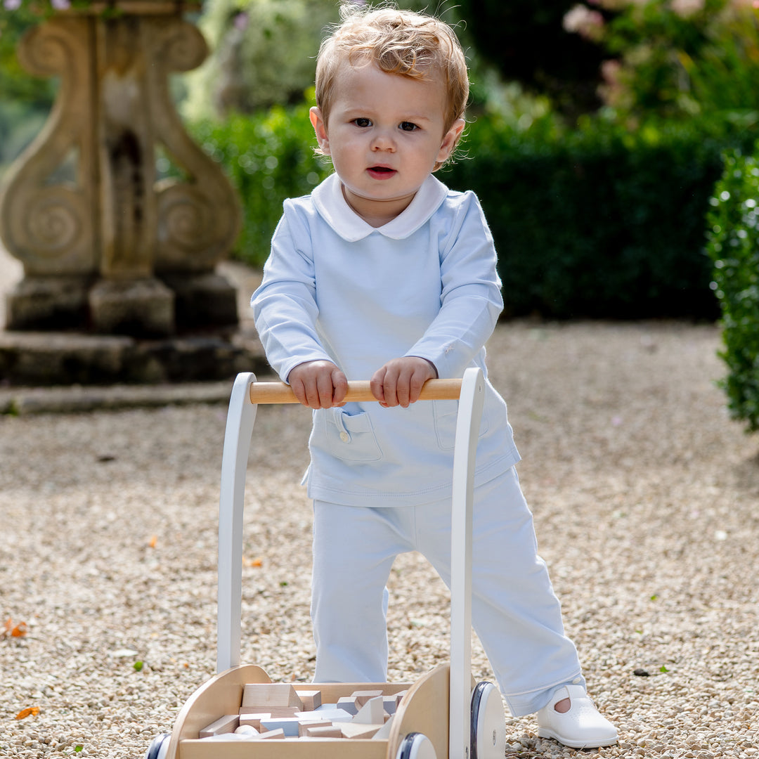 Emile et Rose baby boys blue occasion outfit full look outdoor