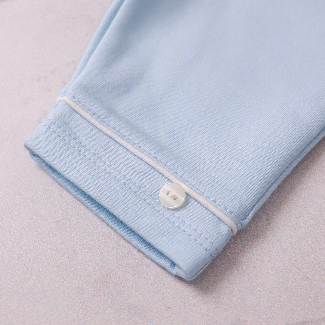 Emile et Rose blue baby boys trousers cute cuff detail