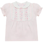 Emile et Rose baby girls pink top front flat lay