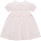 Emile et Rose baby girls pink occasion dress front flat lay