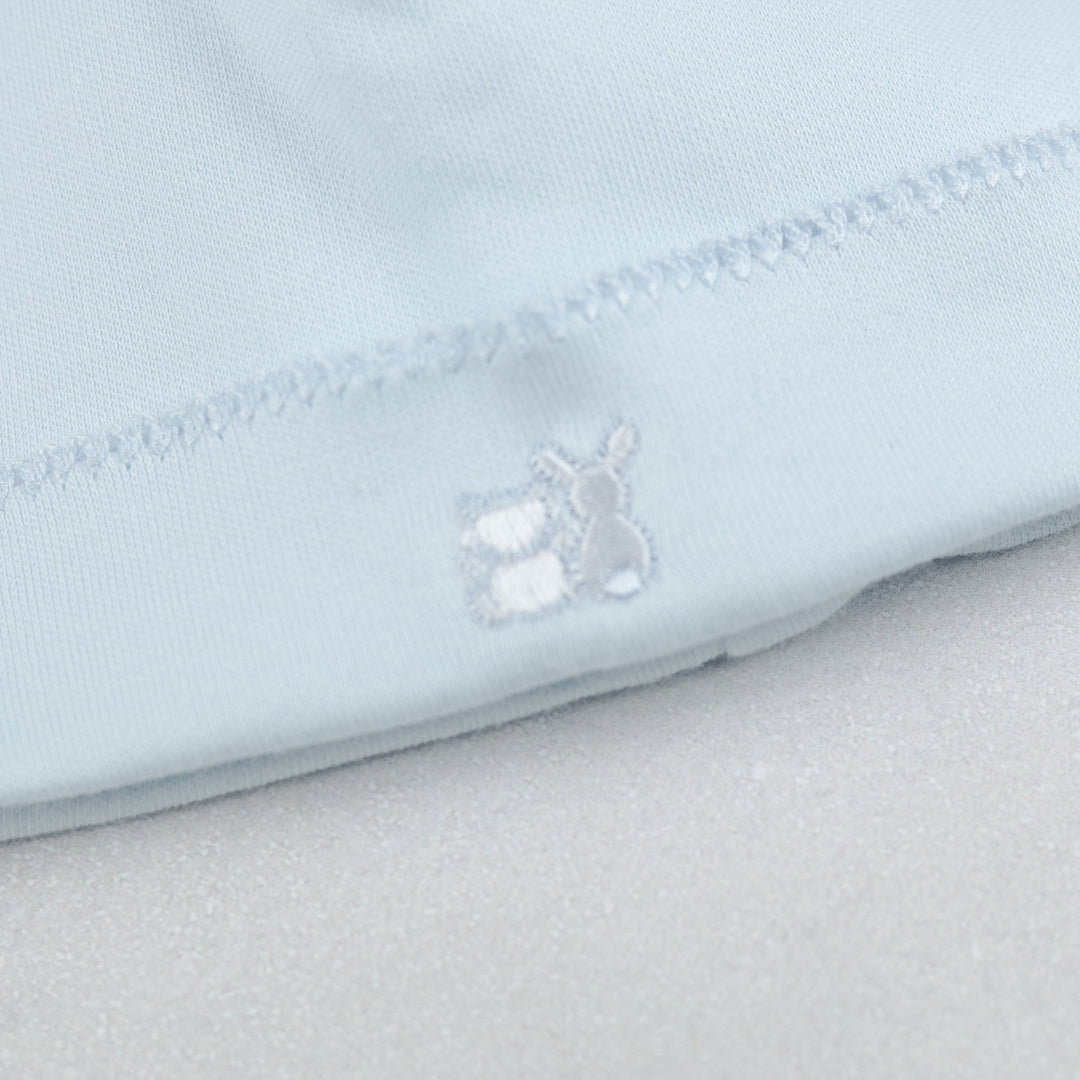 Emile et Rose baby boys blue hat with cute embroidery detail 