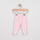 Coordinating pastel pink footed leggings from the Emile et Rose Michelle baby girls outfit