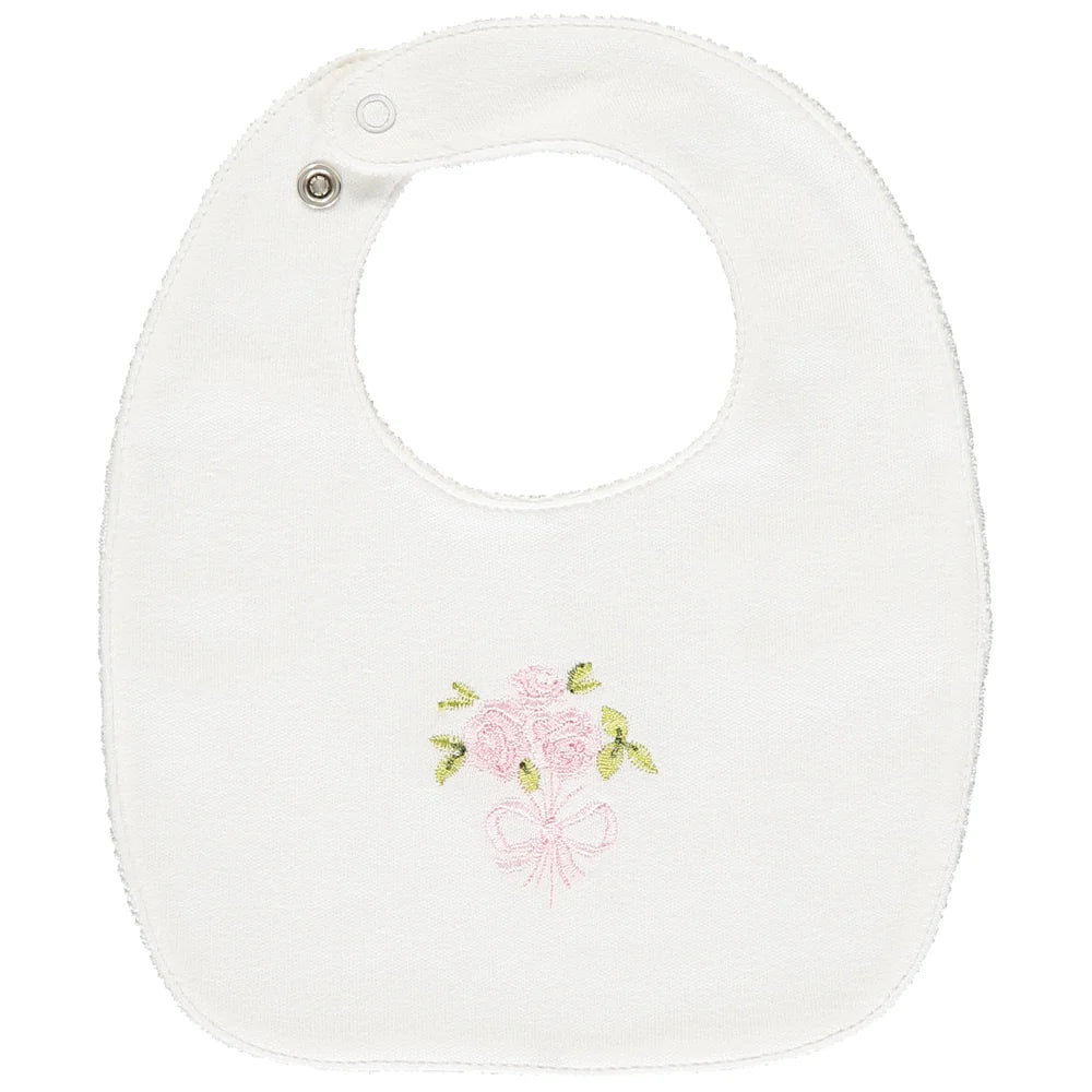 Emile et Rose Tilda newborn baby cotton embroidered bib gift set