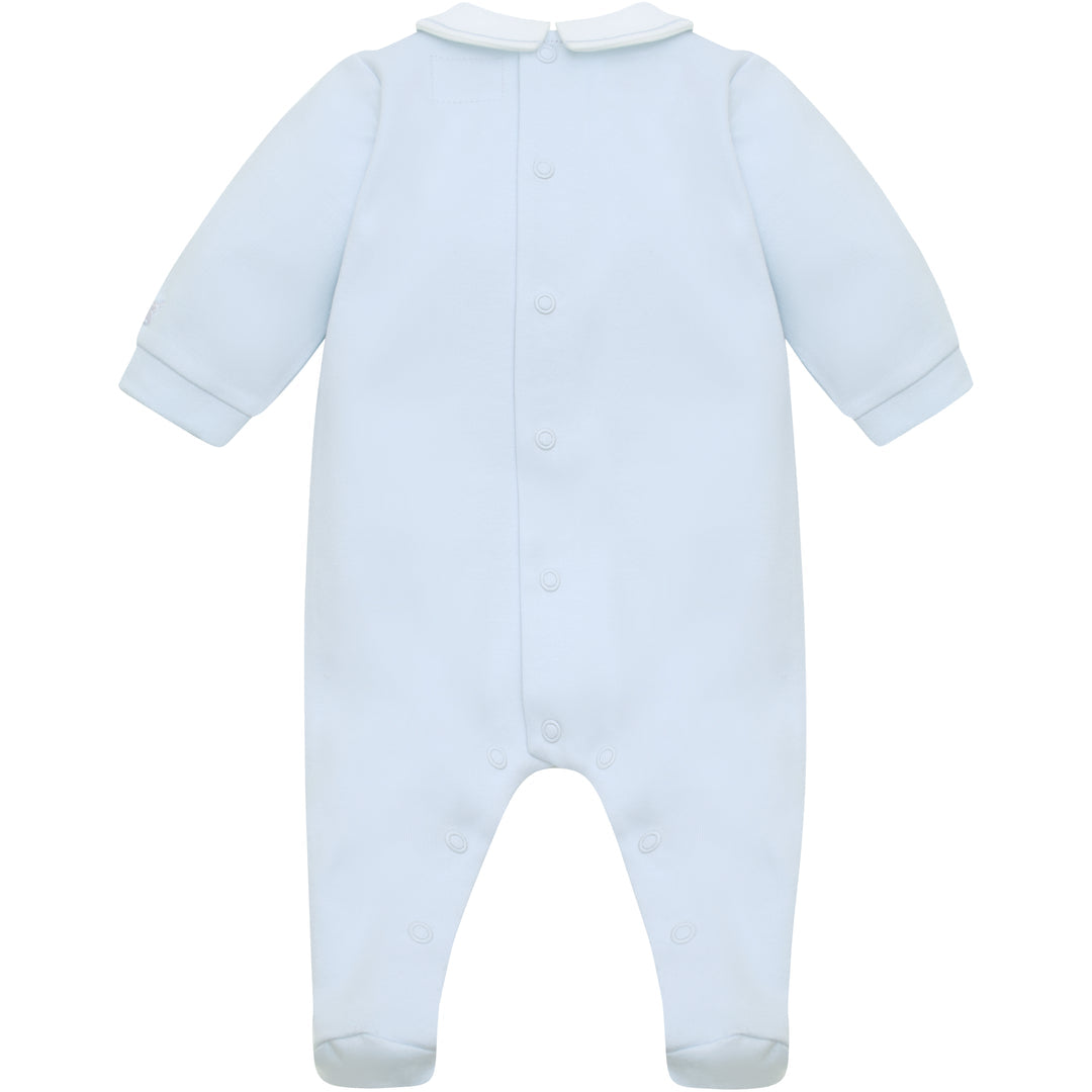 Emile et Rose baby boys blue babygrow back view