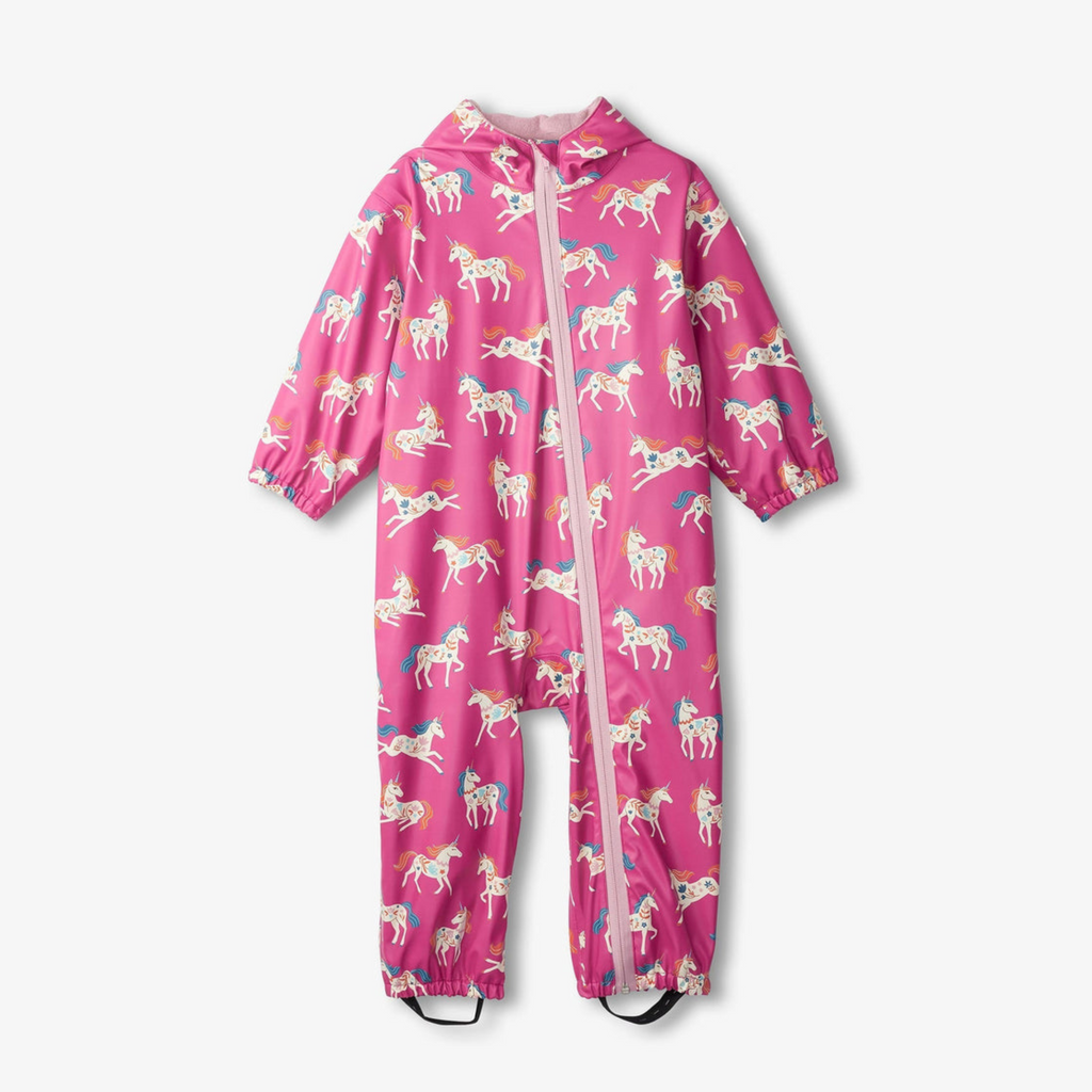 Hatley Baby Girls Pink Unicorns Rain Suit