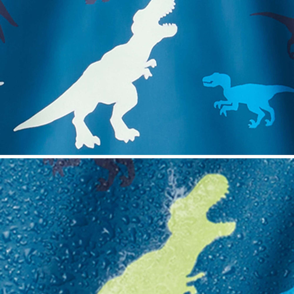 Hatley Baby Real Dinos Colour Changing Raincoat Before And After Getting Wet
