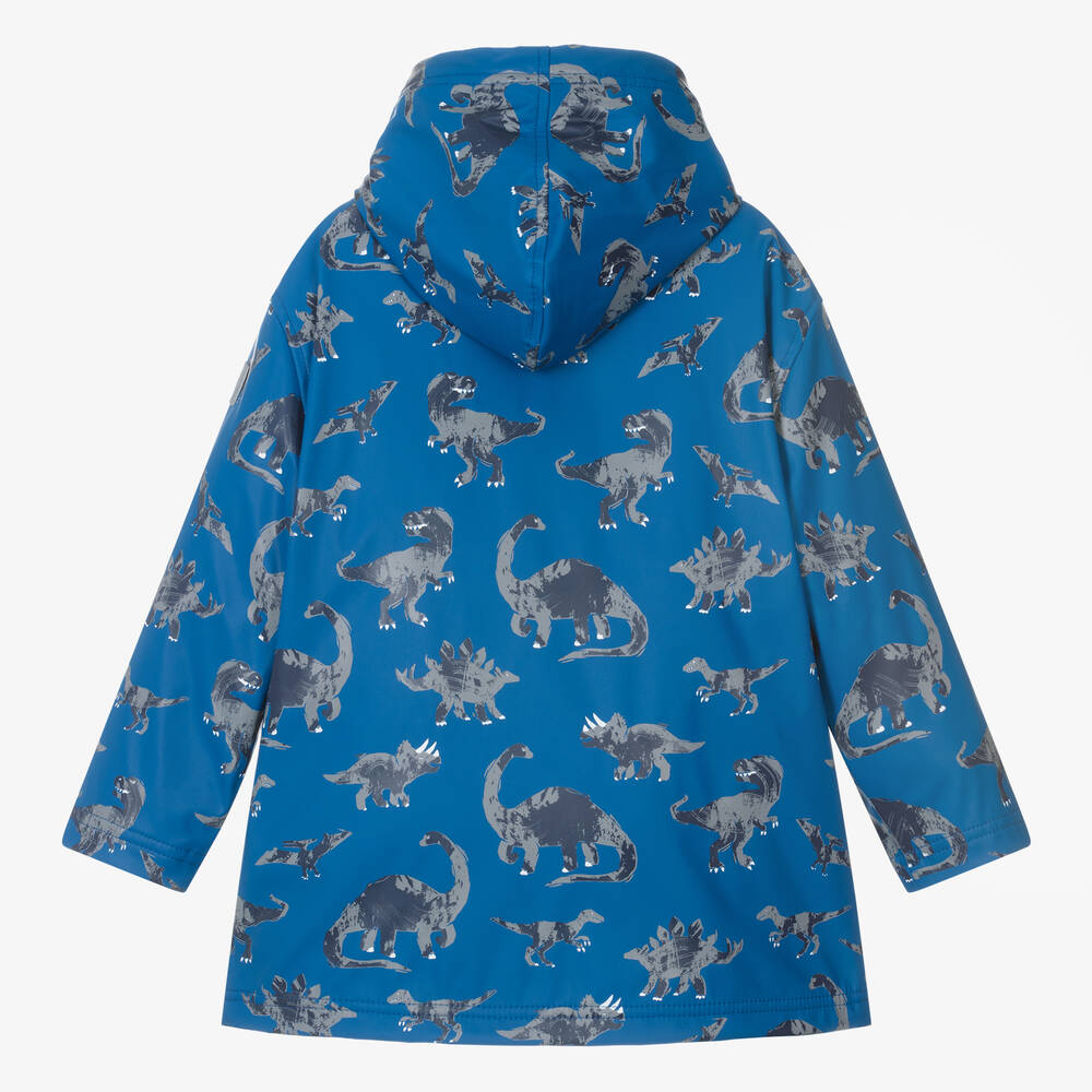 Hatley Blue Boys Dinosaur Waterproof Raincoat With Hood