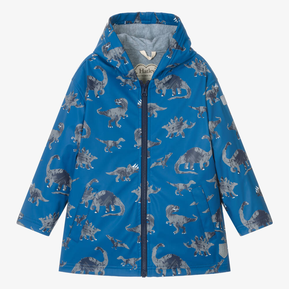 Hatley Blue Boys Dinosaur Waterproof Raincoat