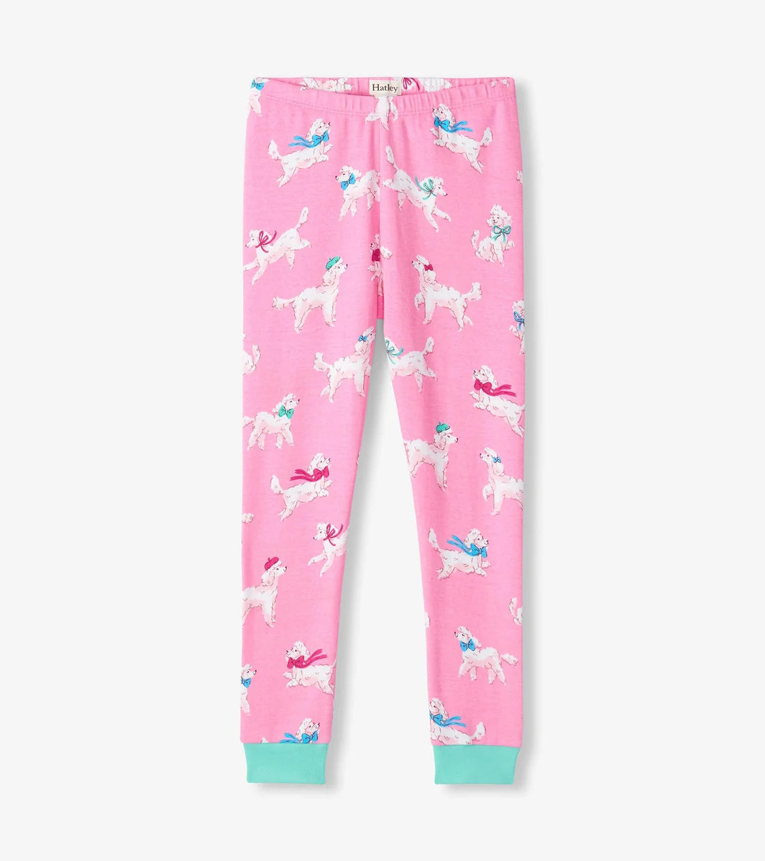     Hatley girls pink poodle print pyjama bottoms
