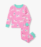     Hatley girls pink Poodle Pups cotton pyjama set