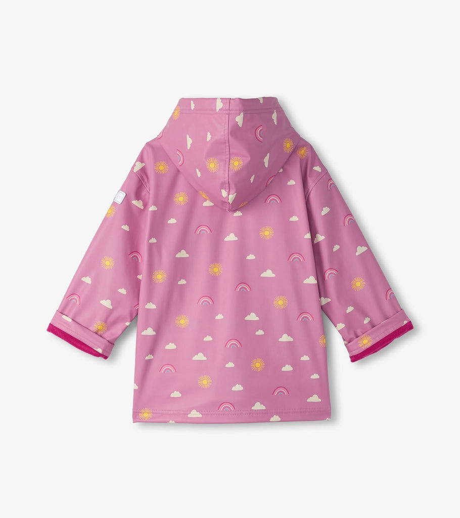 Hatley Pink Sun Charms Waterproof Hooded Rain Coat