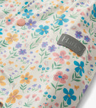 Hatley girls waterproof floral raincoat fabric detail with logo badge