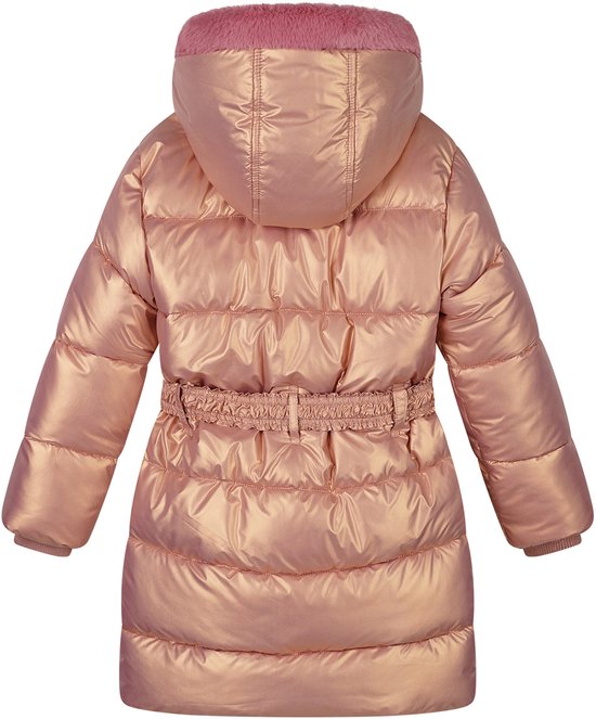 Le Chic Bodhi girls long puffer coat – back view with hood