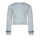 Le Chic Girls Arlene Light Denim Jacket From The Back