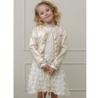 Le Chic Girls Ivory Flower Short Dress