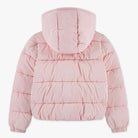 Levi’s girls pink puffer jacket – back view with hood