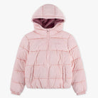 Levi’s girls Crystal Rose puffer jacket with hood – front view
