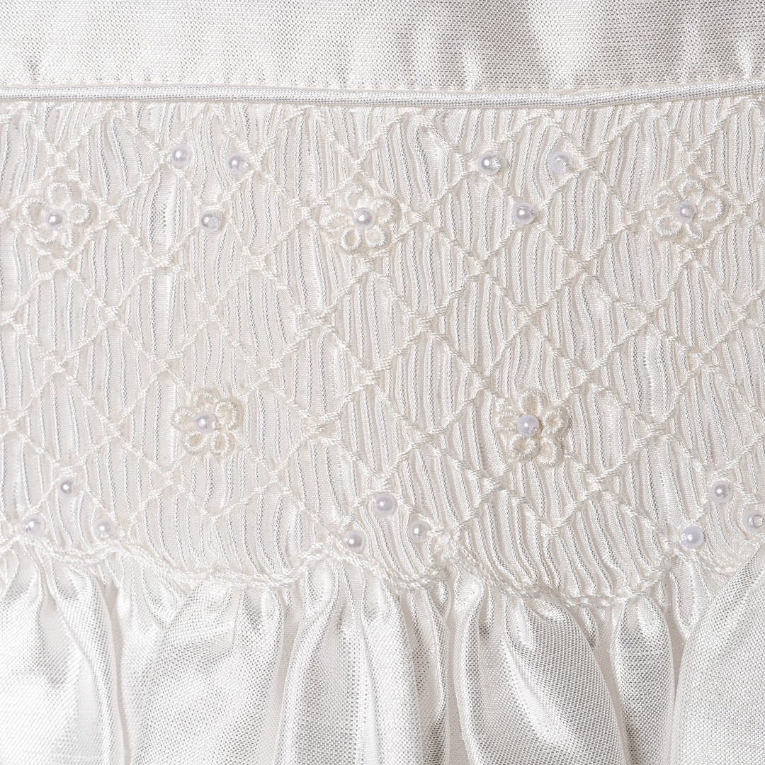 Little Larks Annabel Ivory Ceremonial Dress With Pearl Details