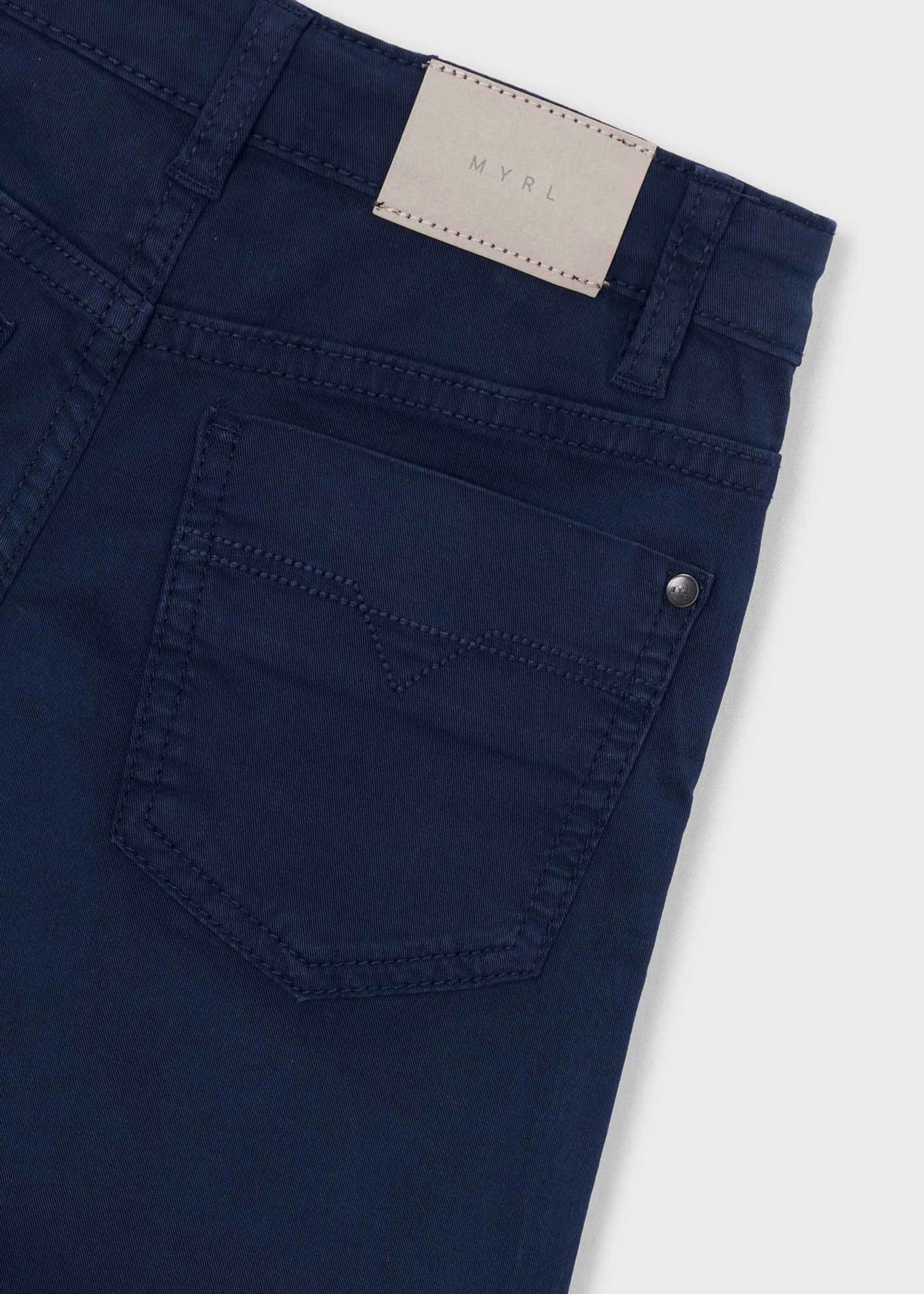 Mayoral boys 5 pocket navy shorts back view