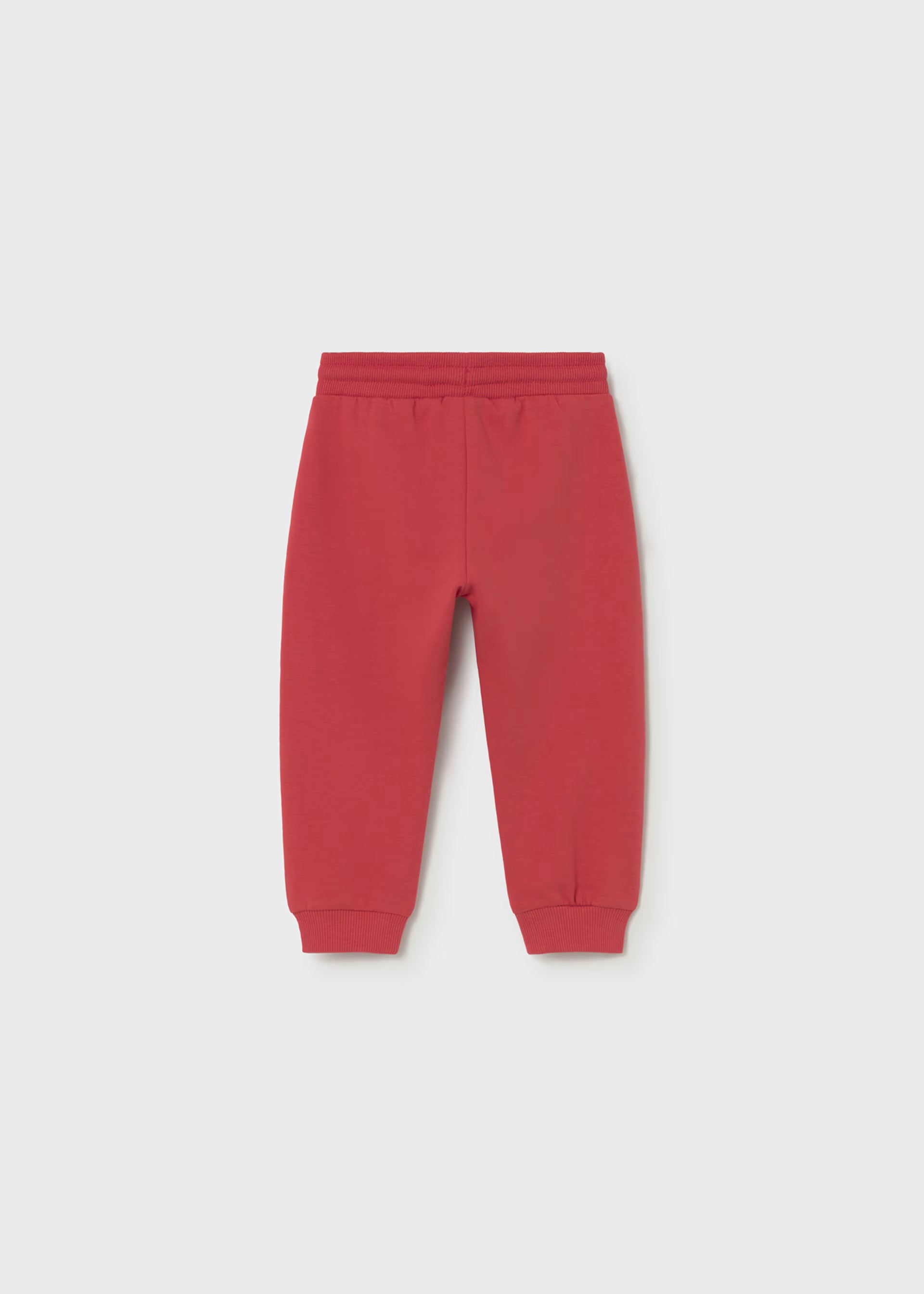 Mayoral boys red cuffed tracksuit bottoms back view