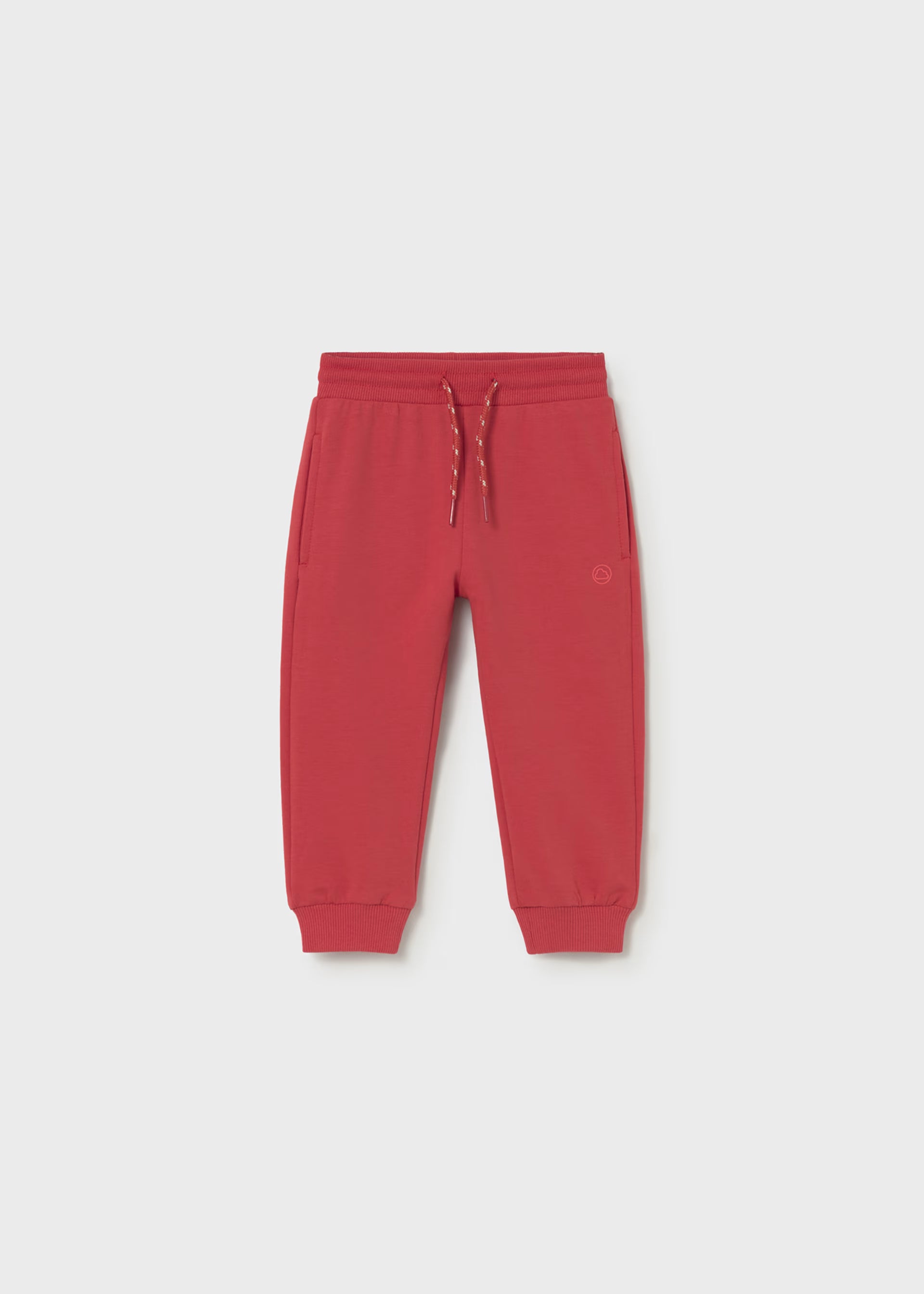 Mayoral boys red fleece tracksuit trousers front view