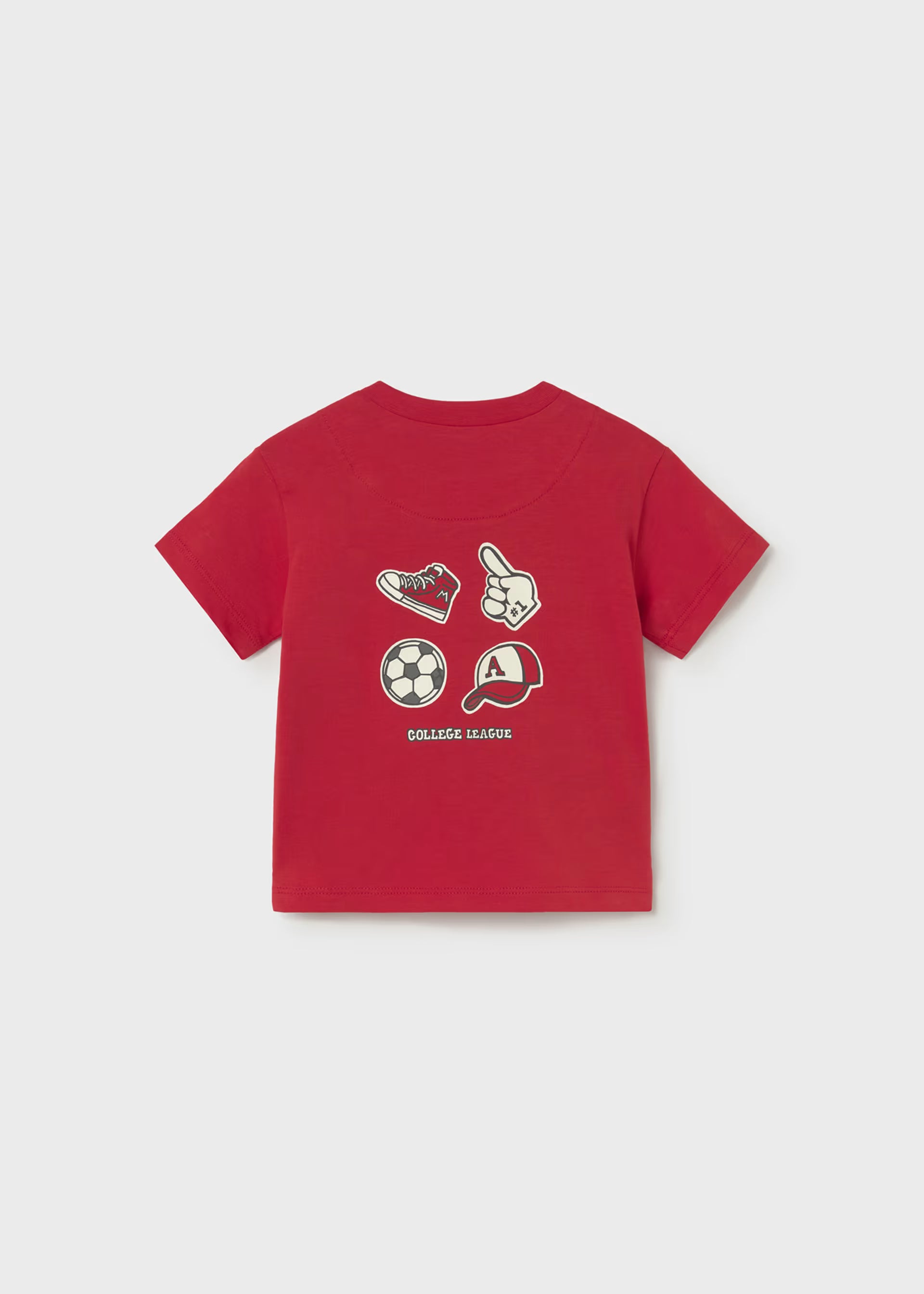 Mayoral boys red Goal Time casual T-shirt back print
