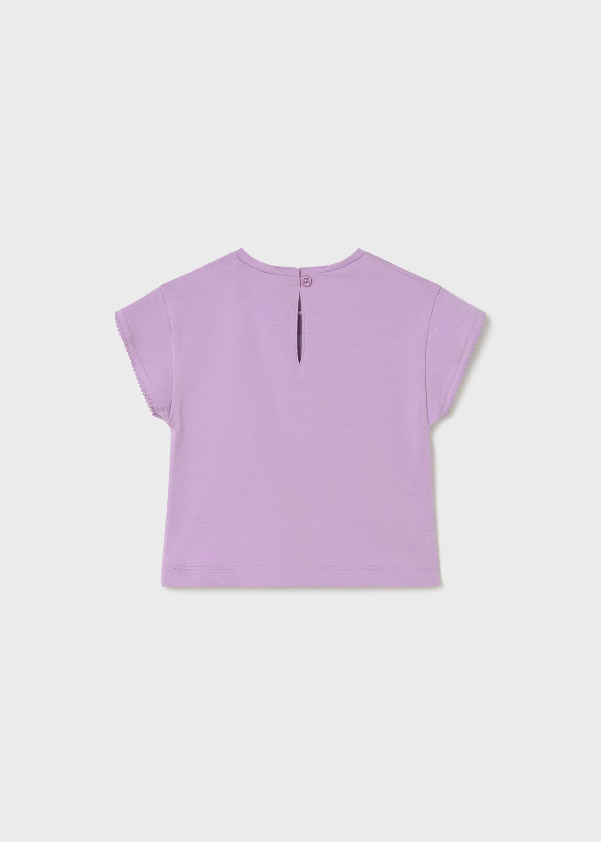 Mayoral girls lilac cotton t-shirt back view