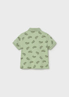 Mayoral boys green polo shirt back view baby toddler top