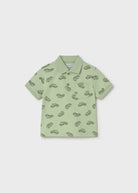 Mayoral boys green gecko print polo shirt baby toddler cotton polo