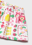 Mayoral girls fruity shorts colourful fruit print detail close up